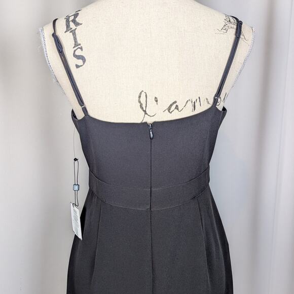 Laundry by Shelli Segal Ruffled High Low Midi Dress Gown Black Size 6 - Picture 10 of 16